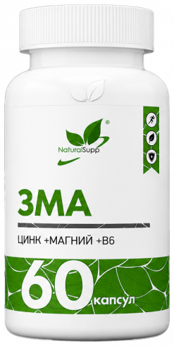 Natural Supp ЗМА, 60 капсул