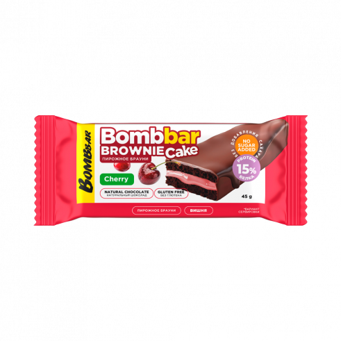 Bombbar Cake Протеиновый брауни, 45 грамм