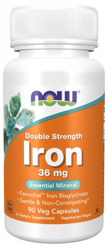 NOW Iron 36 mg, 90 капсул