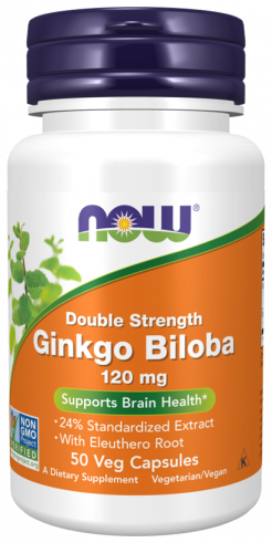 NOW Ginkgo Biloba 120 mg, 50 капсул
