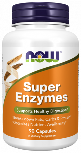 NOW Super Enzymes, Супер Энзимы, 90 капсул