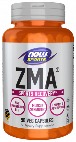 NOW ZMA, ЗМА (Цинк, магний, витамин В-6, 90 капсул